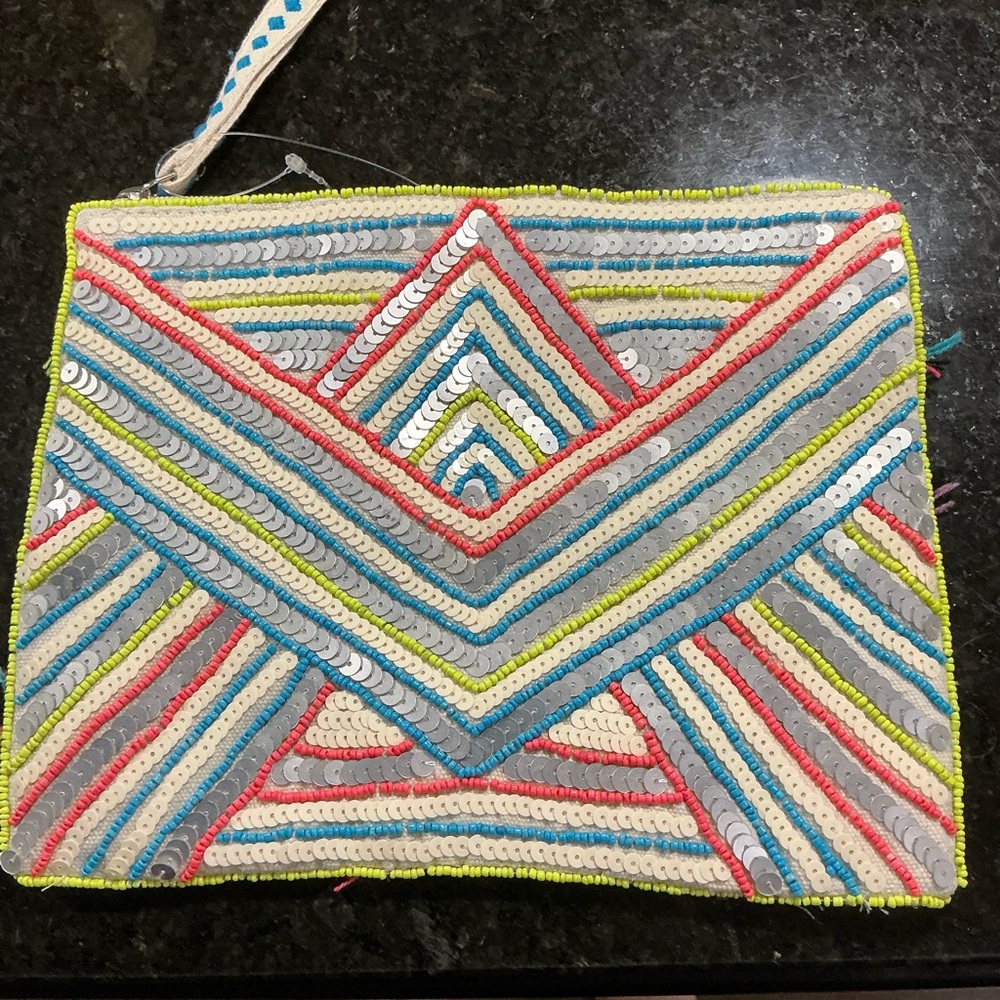 Vibrant Multicolor Sequin Clutch